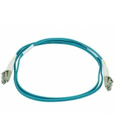 Monoprice 10Gb Fiber Optic Cable, LC/LC, Multi Mode, Duplex - 1 Meter (50/125 Type) - Aqua