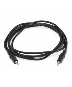 6ft 3.5mm Stereo Plug/Plug M/M Cable - Black