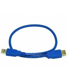 1.5ft USB 3.0 A Male to A Female Extension 28/24AWG Cable (Gold Plated)