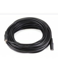 Monoprice - 50ft 3.5mm Stereo Plug/Jack M/F Cable - Black