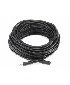 Monoprice - 75ft 3.5mm Stereo Plug/Jack M/F Cable - Black