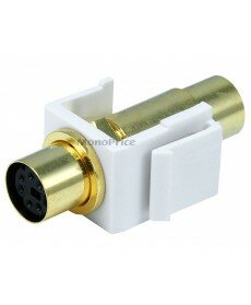 Monoprice Keystone Jack - PS/2 F/F, Flush Type (White)