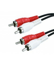 Monoprice 6ft 2 RCA Plug/2 RCA Plug M/M Cable - Black