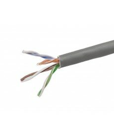 substitution for FT1 FT4 FT6 1000FT 24AWG Cat5e 350MHz UTP Solid, Plenum (CMP), Bulk Ethernet Bare Copper Cable - Gray 
