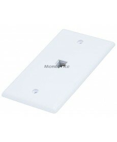 Monoprice Wall Plate Jacks 8P8C ( RJ45) Single - Smooth Type