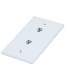 Monoprice - Wall Plate Jacks 6P4C Double - Smooth Type