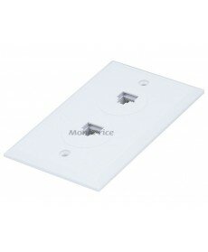 Monoprice Wall Plate Jacks 8P8C ( RJ45 ) Double - Flush Type