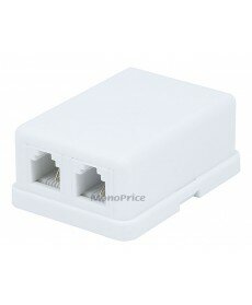 Monoprice - Surface Mount 6P2C - 2 port (Compact Style)
