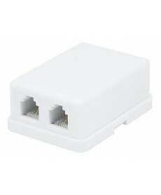Monoprice - Surface Mount 6P4C - 2 port (Compact Style)