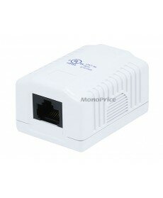 Monoprice - Surface Mount Box Cat5e Single