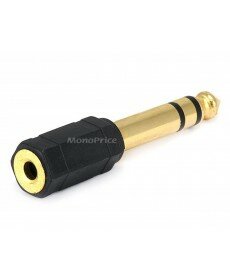 Monoprice - 6.35mm (1/4 Inch) Stereo Plug to 3.5mm Stereo Jack Adaptor - Gold Plated