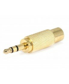 Monoprice - Metal 3.5mm Stereo Plug to RCA Jack Adaptor - Gold Plated