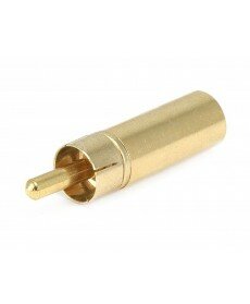 Monoprice - Metal RCA Plug to 3.5mm Stereo Jack Adaptor - Gold Plated