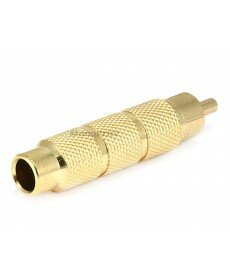Monoprice Metal RCA Plug to 6.35mm (1/4 Inch) Mono Jack Adapter - Gold Plated