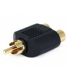 Monoprice - RCA Plug to 2 RCA Jack Splitter Adaptor - Gold Plated