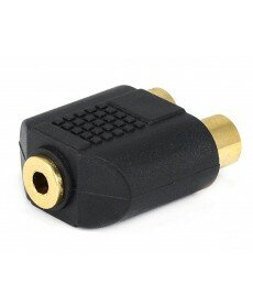 Monoprice - 3.5mm Mono Jack to 2 RCA Jack Splitter Adaptor - Gold Plated