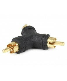 Monoprice - RCA Plug to 2 RCA Plug Splitter Adaptor - Gold Plated (Flower Type)