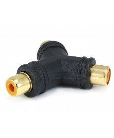 Monoprice - RCA Jack to 2 RCA Jack Splitter Adaptor - Gold Plated (Y type)
