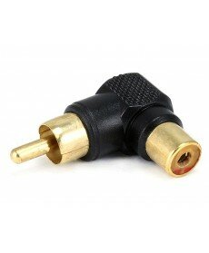 Monoprice - RCA Plug to RCA Jack Adaptor - Gold Plated (Right Angle)