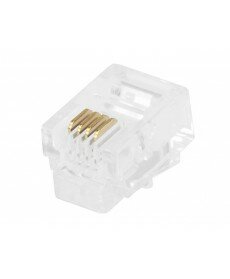 Monoprice - RJ11 6P4C Plug Flat Stranded 50Pcs/Bag