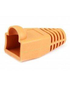 Monoprice - [50pcs] RJ-45 Color Coded Strain Relief Boots - Orange