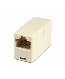 Monoprice - RJ-45 8P8C Reverse Inline Coupler - Beige
