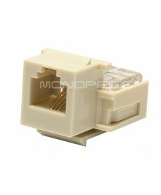 Monoprice RJ-11 Toolless Keystone Jack - Ivory