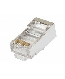 Monoprice Cat5 Plug Shielded 50u for round cable - 100pcs bag