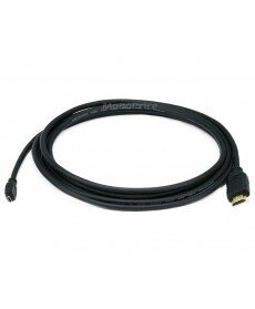 Monoprice 10ft 34AWG Standard HDMI Cable With Ethernet - HDMI Micro Connector to HDMI Connector - Black