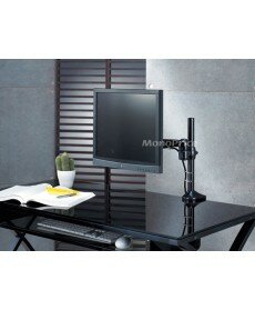 Monoprice High Quality Adjustable Tilting Desk Mount Bracket for LCD LED (Max 17.5Lbs, 15~22inch) - Black