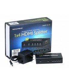 Monoprice - 1x4 Mini HDMI® Splitter w/ 3D Support
