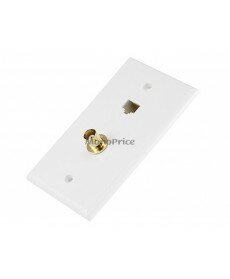 Monoprice Cat5e / BNC Wall Plate (Cat5e + BNC) - Coupler Type