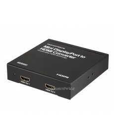 Monoprice - Mini DisplayPort to HDMI® (2x HDMI® Output) Converter w/ Audio