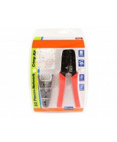 Monoprice - RJ-45/RJ11 Stripping and Crimping Tool Kit w/ Modular Plugs