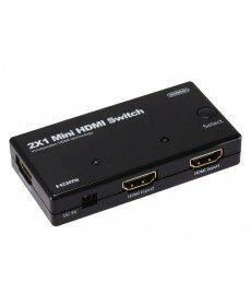 Monoprice - 2X1 Mini HDMI® Switch w/ Optional Power Input