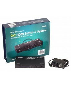 Monoprice - 2x2 Matrix HDMI® Switch & Splitter