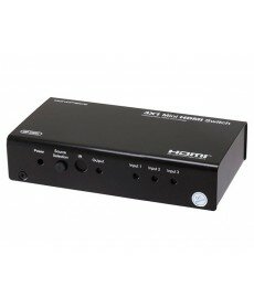 Monoprice - 3X1 Mini HDMI® Switch w/ Remote