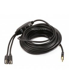 Monoprice 32ft 2 Port USB 2.0 A Male to A Female Active Extension / Repeater Cable