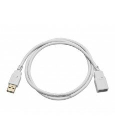 Monoprice 3ft USB 2.0 A Male to A Female Extension 28/24AWG Cable (Gold Plated) - WHITE