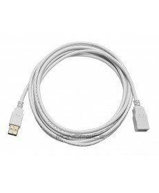 Monoprice 10ft USB 2.0 A Male to A Female Extension 28/24AWG Cable (Gold Plated) - WHITE