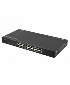 Monoprice - 24 Port Unmanaged 10/100/1000 Mbps Gigabit Ethernet Switch - Rack Mountable