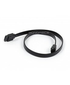 Monoprice - 18inch SATA 6Gbps Cable w/Locking Latch - Black