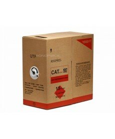 Monoprice - 1000FT 24AWG Cat5e 350MHz UTP Solid, Riser Rated (CMR), Bulk Ethernet Bare Copper Cable - Black