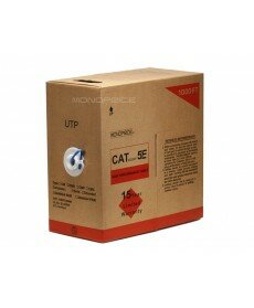 Monoprice - 1000FT 24AWG Cat5e 350MHz UTP Solid, Riser Rated (CMR), Bulk Ethernet Bare Copper Cable - Blue