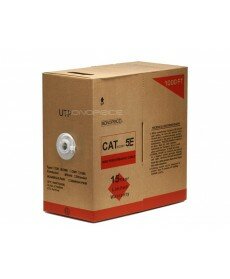 Monoprice - 1000FT 24AWG Cat5e 350MHz UTP Solid, Riser Rated (CMR), Bulk Ethernet Bare Copper Cable - White