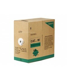 Monoprice - 1000FT 24AWG Cat5e 350MHz UTP Stranded, In-Wall Rated (CM), Bulk Ethernet Bare Copper Cable - Gray