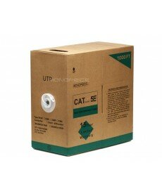 Monoprice - 1000FT 24AWG Cat5e 350MHz UTP Stranded, In-Wall Rated (CM), Bulk Ethernet Bare Copper Cable - White
