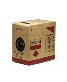 Monoprice 1000FT 24AWG Cat5e 350MHz STP Stranded, In-Wall Rated (CM), Bulk Ethernet Bare Copper Cable - Gray substitution for FT1