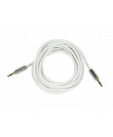 Monoprice - 10ft Designed for Mobile 3.5mm Stereo Male to 3.5mm Stereo Male (Gold Plated) - White