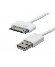 3ft SlimFit USB Sync Cable for all 30-pin iPad, iPhone, and iPod - White